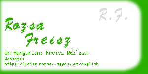 rozsa freisz business card